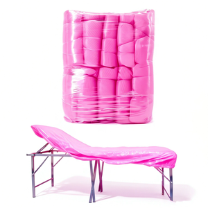 Coprimaterasso Elastico Monouso Kissure per Lettino da Tatuaggio, Copertura Impermeabile in Plastica <span class=keywords><strong>Rosa</strong></span> per Studio di Tatuaggi - Product Image 1