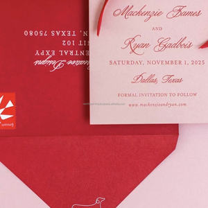 Invitation de mariage élégante et haut de gamme avec impression vanille, RSVP imprimé, papier cartonné fantaisie, logo personnalisable, typographie en relief, offset - Product Image 4
