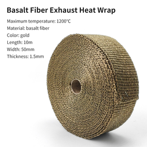 Winnow-intl Bande isolante thermique en fibre de basalte pour <span class=keywords><strong>échappement</strong></span> <span class=keywords><strong>haute</strong></span> <span class=keywords><strong>température</strong></span> 50mmx10m <span class=keywords><strong>Ruban</strong></span> de protection thermique - Product Image 3