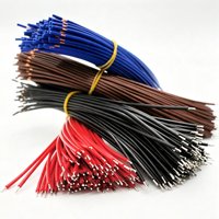 Kabel Jumper Elektronik Inti Tunggal Pra-Pengupas Khusus, Kabel Tembaga Berlapis Timah Dua Ujung untuk Pengkabelan Internal Peralatan PCB