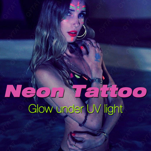 Tatuajes Temporales Fluorescentes Luminosos Coloridos Personalizados - Product Image 2