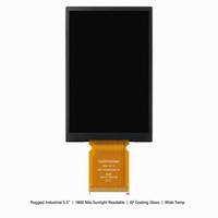 Layar LCD IPS 5,5 inci yang Tangguh, 1080x1920 HD, 1800nits, Anti-UV, MIPI, Lapisan AF, Terminal HMI Industri Genggam Terintegrasi