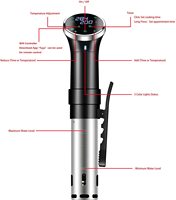 Penghangat Makanan Listrik Profesional Souvide Roner Rumah Tangga 1100W Kontrol Digital dengan Aplikasi, Timer, Portabel, dan Penghangat Lambat