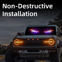 Lampes décoratives LED USB 11 modes pour voiture, effet œil de démon, très vendues