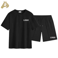 Ensemble T-shirt Homme Été 2026 Respirant en Polyester/Coton Tricoté Thermique Coupe Ample Manches Courtes Personnalisable LOGO Lourd Décontracté