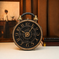 Sac à main de luxe de créateur pour femme, en forme d'horloge steampunk, rond, créatif et original, avec poignée supérieure, porté épaule et bandoulière