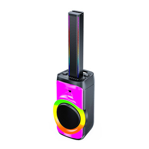 Portable Bluetooth Speaker With Colorful Led Light Rechargeable Battery Outdoor Home Use Fitness Karaoke Stereo Sound - Product Image 1