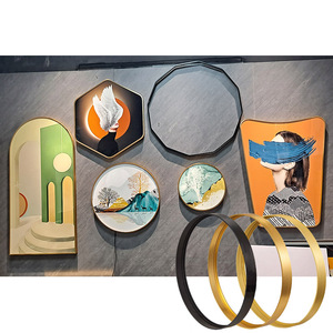 Khung nhôm hình bầu dục tròn cho gương, Anodizing chải nhôm hồ sơ của khung gương, khung nhôm gương ở Quảng Đông - Product Image 5