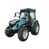 Traktor Utilitas 100HP Multiguna dengan Loader Depan dan Backhoe, Ideal untuk Kebun dan Rumah Kaca