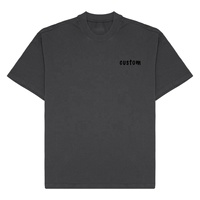 Vente en gros T-shirt vierge avec logo personnalisé 230 g/m² de coton coupe décontractée t-shirt à col montant et épaules tombantes