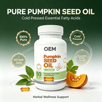 Suplemen Diet Minyak Biji Labu OEM Private Label Softgels 60 Kapsul 1000 mg Cold Pressed