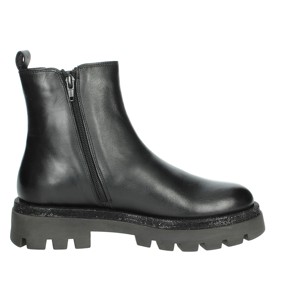 Stivaletti neri K-10104 da donna con lacci e stile Chelsea stile Cowboy autunno/inverno cotone termico stivaletti piatti in PU - Product Image 4