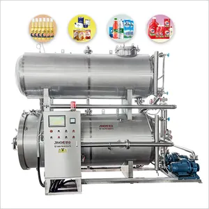 Big capacity double tank water bath type sterilization retort industrial chicken product food sterilizer with PLC system