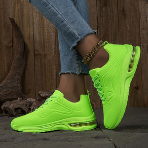 Chaussures de course sur route minimalistes pour femmes, baskets de jogging, chaussures de course sur piste, coussin d'air, tissu extensible, maille respirante, basses, à lacets - Product Image 5