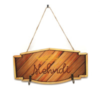 Ornements muraux suspendus en MDF décoratifs avec logo imprimé UV, artisanat en bois fait main, boîtes en MDF, enseignes murales, décoration intérieure, fleurs réutilisables