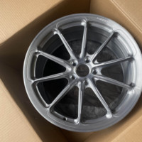Jante forgée sur mesure gris 18-21 pouces, multi-rayons concaves profonds, brossée et polie, en alliage d'aluminium avec rainures profondes