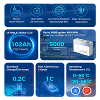 Batterie LiFePO4 EVE en stock UE, 100Ah 105Ah, Grade A, 3.2V 24V 48V, Cellule LF100LA pour ESS domestique