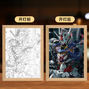 נושא מרובים הוביל דיודת אור-חדר שינה מנורת מסך לעמוד 3 צבע תאורה מתנה לגברים ונשים - Product Image 5