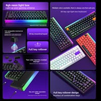 Clavier mécanique filaire K68 Pro USB pour ordinateur de bureau, en ABS, touches NKRO, interrupteurs Hot-Swap, câble détachable, design personnalisable