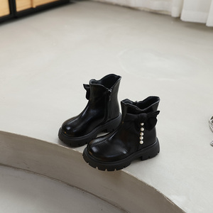<span class=keywords><strong>Botas</strong></span> de Perlas con Lazo para Niñas, <span class=keywords><strong>Botas</strong></span> de Princesa de Moda, Nuevo Estilo Otoño/<span class=keywords><strong>Invierno</strong></span> 2025, <span class=keywords><strong>Botas</strong></span> de PU con Suela Suave para Niñas - Product Image 5