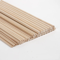 Tiges rondes en bois, bâtonnets en bois non finis pour l'artisanat et les projets de bricolage