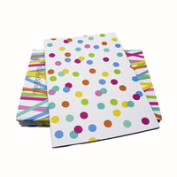 Cahiers d'exercices écologiques à pois colorés, format A4/A5, reliés cousus, pages plates, 50 feuilles, logo personnalisé