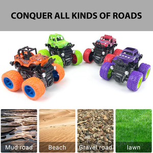Vente en gros de mini voitures de course tout-terrain en plastique 4x4, jouet pour enfants, camion à chenilles, véhicule à double friction, cascadeur - Product Image 5
