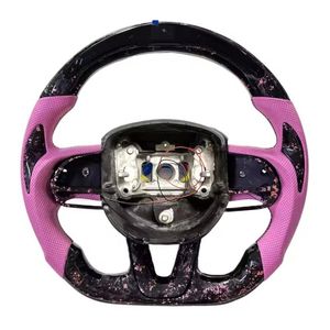 Volant personnalisé en fibre de carbone forgée LED violet pour <span class=keywords><strong>Dodge</strong></span> Charger Durango <span class=keywords><strong>Srt</strong></span> Hellcat Grand Cherokee - Product Image 2