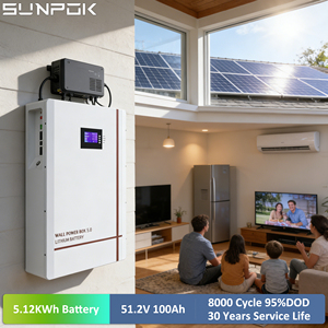 SUNPOK Solar 10kWh Lithium-Phosphat LiPo4 Batterie 48V 200Ah Solarbatterien Lithium 48V 200Ah 100Ah LiFePO4 Batterie für Zuhause - Product Image 1