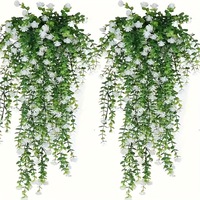 Guirlande de fleurs artificielles suspendues, fausse verdure, plante murale pour la décoration de la maison, des mariages, des balcons et des paniers