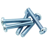 M5 * 14mm baja karbon Class4.8 Class10.9 Class12.9 seng lapis tombol lubang silang galvanis baut kepala DIN7985