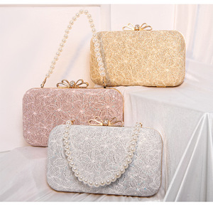 2024 nuevo bolso de noche con vestido bolso estilo elegante moda encaje embrague teléfono - Product Image 2
