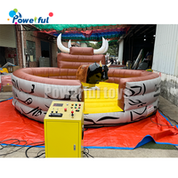 Taureau mécanique commercial Rodeo, machine de taureau-taureau gonflable avec matelas d'arène
