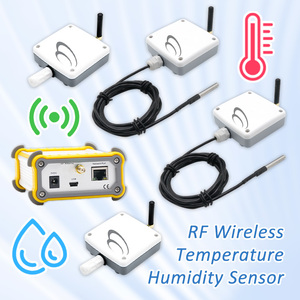 Industrial Temp Humidity Monitoring System Kit, Multi-node Wireless Sensors, 1200M RF WirelessRange, Mobile APP Remote Data View - Product Image 1