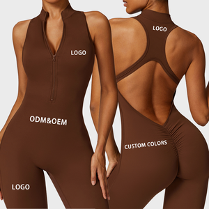 Combinaison de sport pour femme à séchage rapide, anti-transpiration, extensible dans quatre directions, respirante, une pièce, pour yoga et course à pied - Product Image 1