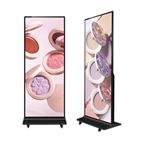 Kiosque d'affichage numérique sur pied avec écran tactile LCD ultra-fin de 75 pouces, lecteur publicitaire avec Android 14 pour utilisation dans les ascenseurs