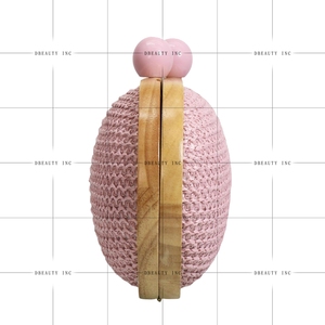 Paille pochette sac à main femmes plage bandoulière sac à main été portefeuille mariage fête sac de soirée - Product Image 4