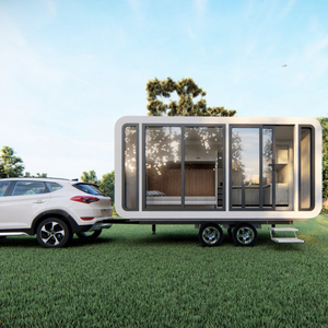 Petite maison moderne simple maison <span class=keywords><strong>remorque</strong></span> sur roues avec maison <span class=keywords><strong>remorque</strong></span> - Product Image 1