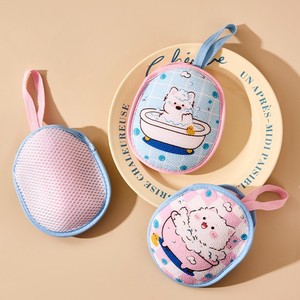 Cartoon Soap Foaming Net Double Sided Mesh Bag <b>Portable</b> Face Wash <b>Bath</b> Ball For General Use - Product Image 1
