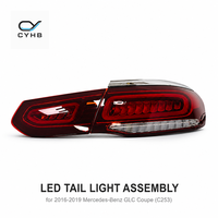 Feu arrière à clignotants séquentiels LED pour Mercedes-Benz GLC Coupé 2016-2019, feu de jour 12V, version améliorée