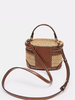 Sac à bandoulière décontracté style rétro QuiteS 2027, nouveau sac en paille tressé haut de gamme, sac à main tendance, sac bandoulière pour déjeuner