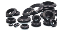 Protector de Cables de Goma EPDM de Doble Cara, Negro y Blanco, Moldeado Industrialmente, Personalizado de Fábrica, Anillo de Amarre de Goma, Ojal de Goma para Cables