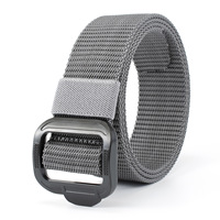 Ceinture tactique en tissu pour homme avec boucle en métal, ceinture de chasse, de randonnée, de sport, boucle en alliage métallique, ceintures de défense