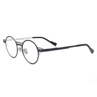 Monturas de Gafas Redondas de Titanio a la Moda, Monturas Ópticas de Estilo Japonés, Gafas de Miopía Vintage Súper Ligeras