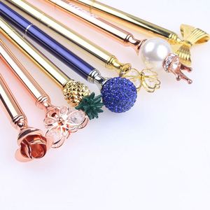 Good <b>Customised</b> Favor Souvenir Twist Wedding <b>Pens</b> With Metal White Custom Crystal Jewel Logo Gift Hotel Ball Point Ballpoint - Product Image 1