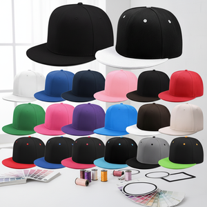 หมวกเบสบอลทรงแบนแบบอเมริกัน 6 แผง สำหรับทุกเพศ สไตล์ฮิปฮอป ป้องกันแสงแดด เหมาะสำหรับกิจกรรมกลางแจ้ง สามารถสกรีนโลโก้ได้ - Product Image 1