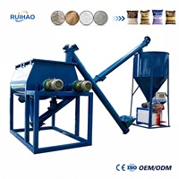 Équipement de contrôle PLC pour mortier sec, machine à produits à base de gypse avec mélangeur à double pelle pour coulage de sol et coulis de carrelage