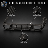 Diffuseur arrière en fibre de carbone véritable pour Mercedes-Benz AMG GT X290 50 53 63 4MATIC+ 4 portes 2019 2020 2021 2022 2023, ajustement OEM