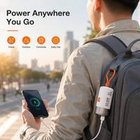 Batterie portable magnétique Li-Polymère USB-C 10000mAh PD 20W, chargeur Power Bank, charge rapide sans fil, noir