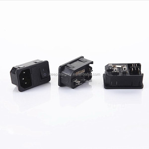 4Pin IEC320 C14 Inlet Connector Plug Fuse Holder <strong>Socket</strong> <strong>Switch</strong> AC Male Power <strong>Socket</strong> AC-01 - Product Image 3